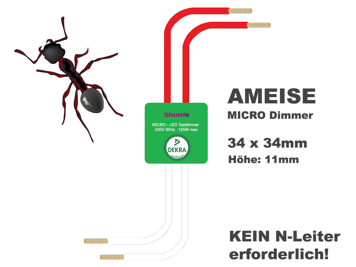 Unterputz LED Dimmer "AMEISE" 125W