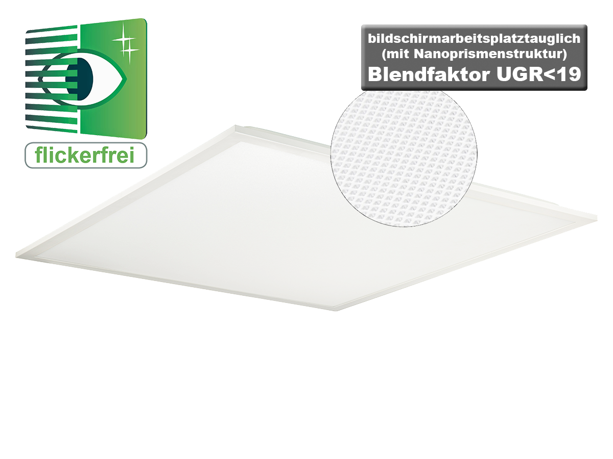 LED Panel PRO-B2 620x620mm 26W 4000K UGR19 ON/OFF